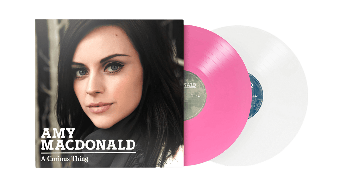 Vinyl - [Pre-Order [18/10] Amy MacDonald : A Curious Thing 15th (Pink &amp; White Vinyl) (NAD 2025) - The Record Hub