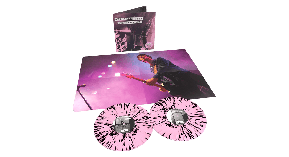 Vinyl - Johnny Marr : Adrenalin Baby (Pink &amp; Black Splatter Vinyl LP) - The Record Hub