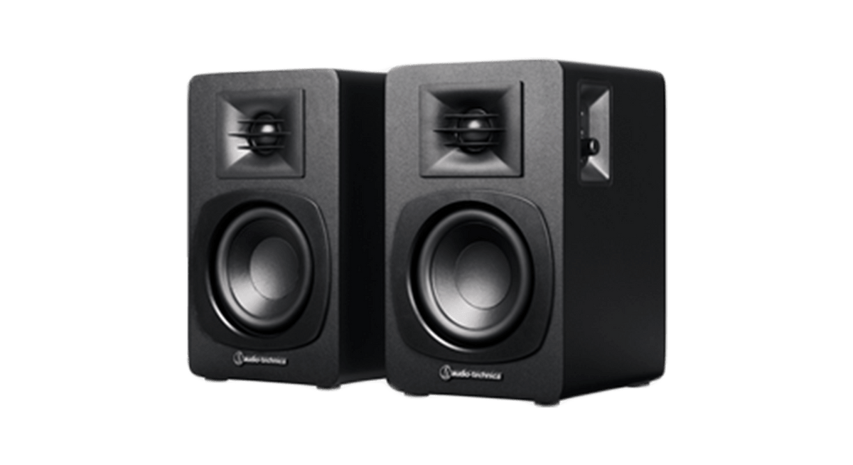 Vinyl - Audio Technica : Audio Technica Black 30w Powered Bluetooth Speakers - The Record Hub