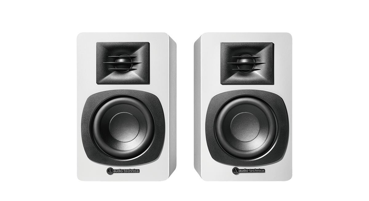 Vinyl - Audio Technica : Audio Technica White 30w Powered Bluetooth Speakers - The Record Hub