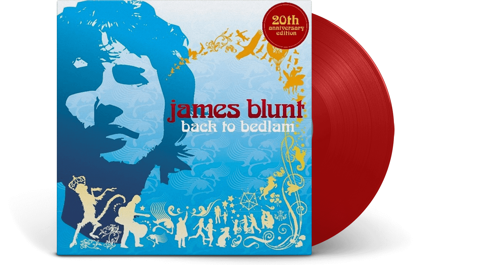 Vinyl - James Blunt : Back To Bedlam (20th Anniversary Edition) Recycled Red Vinyl - The Record Hub