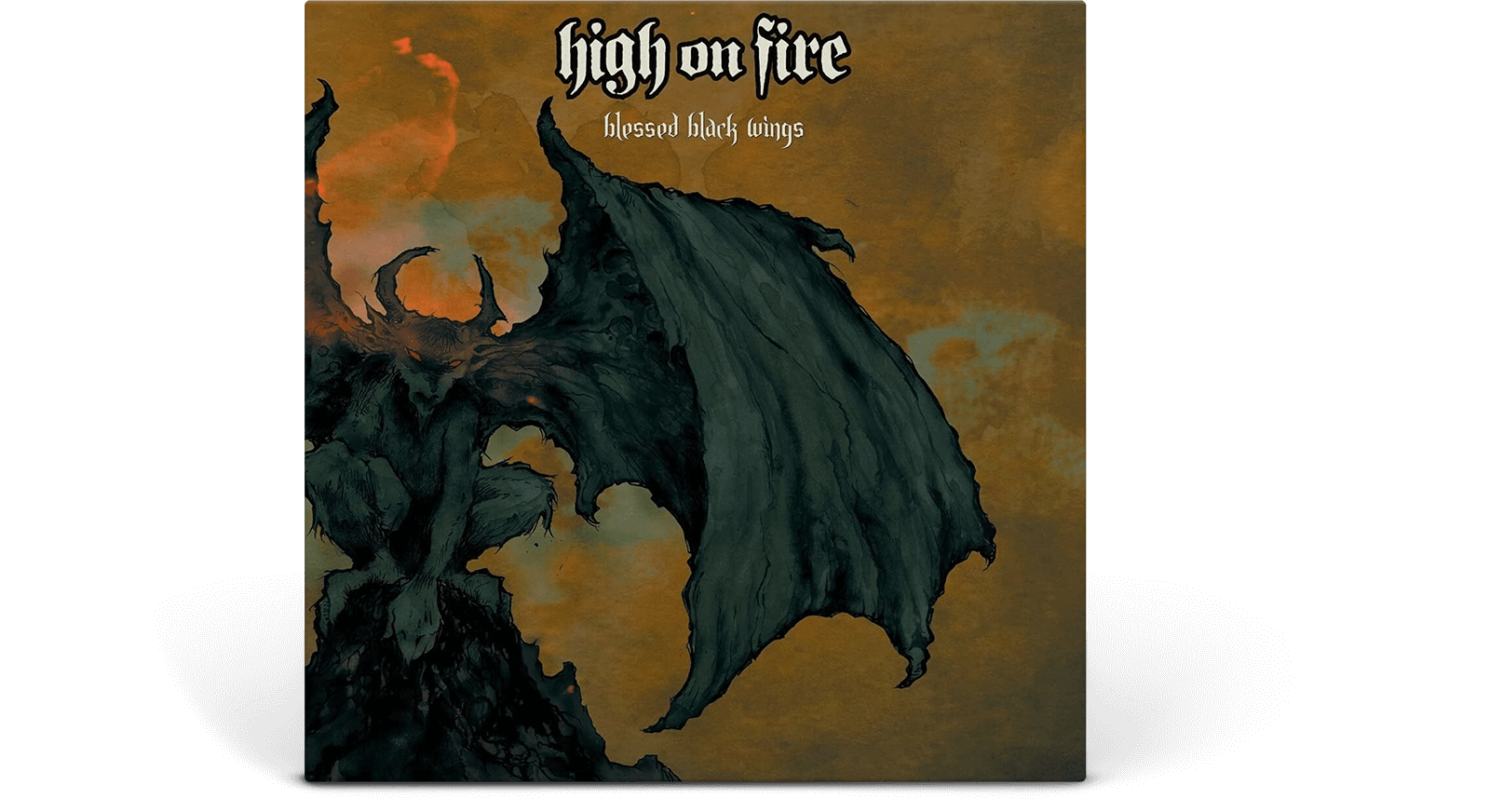 Vinyl - High On Fire : Blessed Black Wings (Aqua Blue & Halloween Orange Galaxy Merge Vinyl ) - The Record Hub