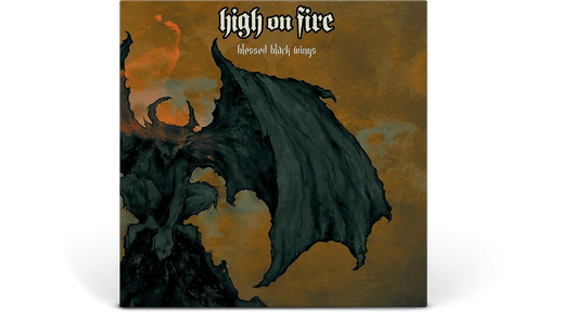 High On Fire : Blessed Black Wings (Aqua Blue & Halloween Orange Galaxy Merge Vinyl )