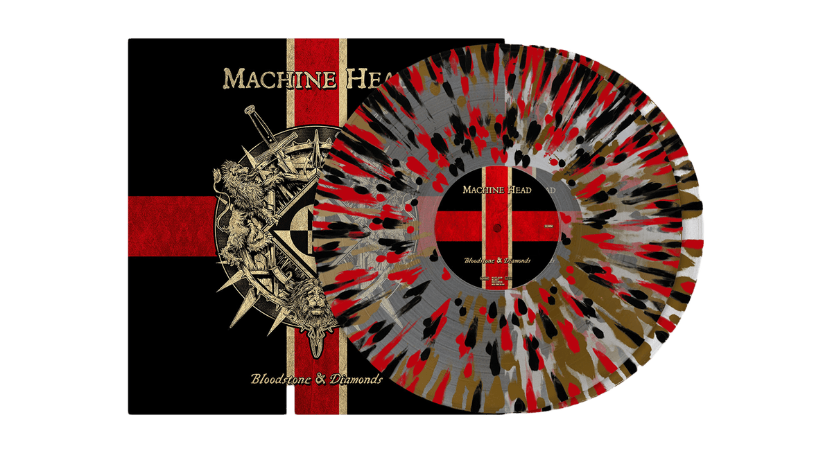 Vinyl - Machine Head : Bloodstone &amp; Diamonds (10th Anniversary) (Clear Black Red Gold Splatter vinyl) - The Record Hub