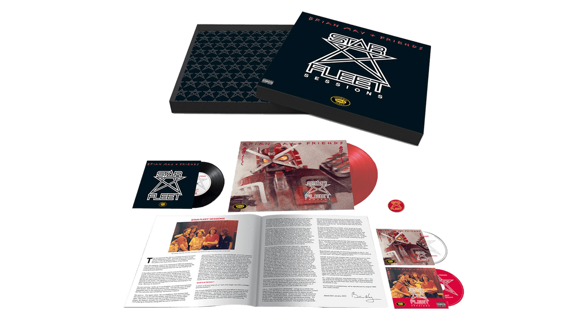 Vinyl - Brian May + Friends : Star Fleet Project (40th Anniversary) - (2CD, LP (Transparent Red Vinyl) + 7” (Black Vinyl)) - The Record Hub