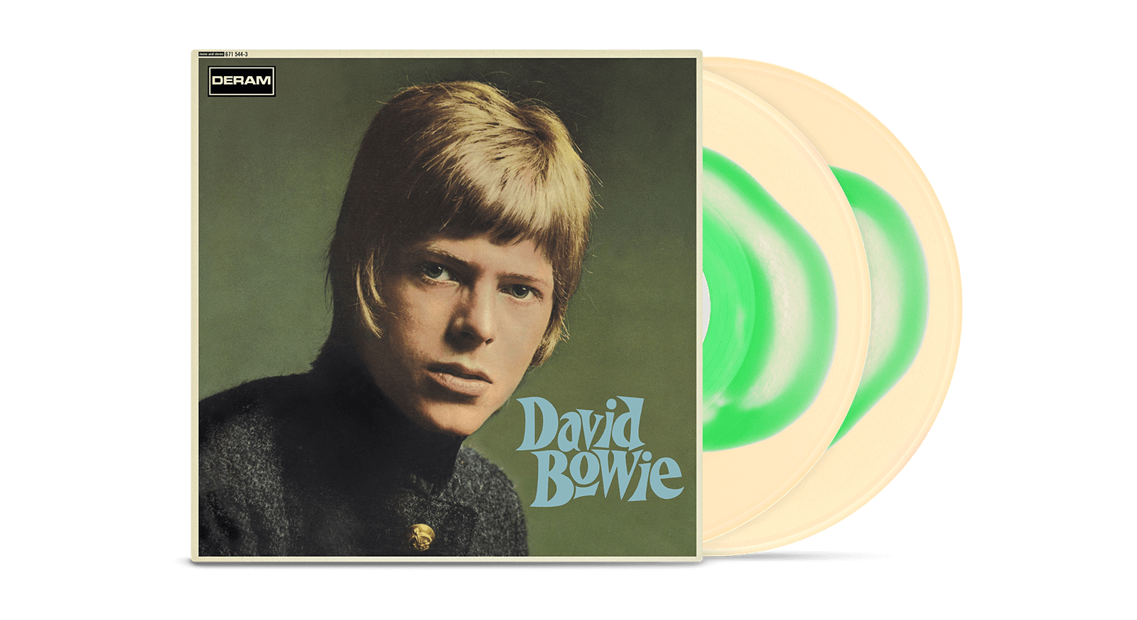 Vinyl - David Bowie : David Bowie (Cream & Green Swirl Vinyl) (Exclusive to The Record Hub.com) - The Record Hub