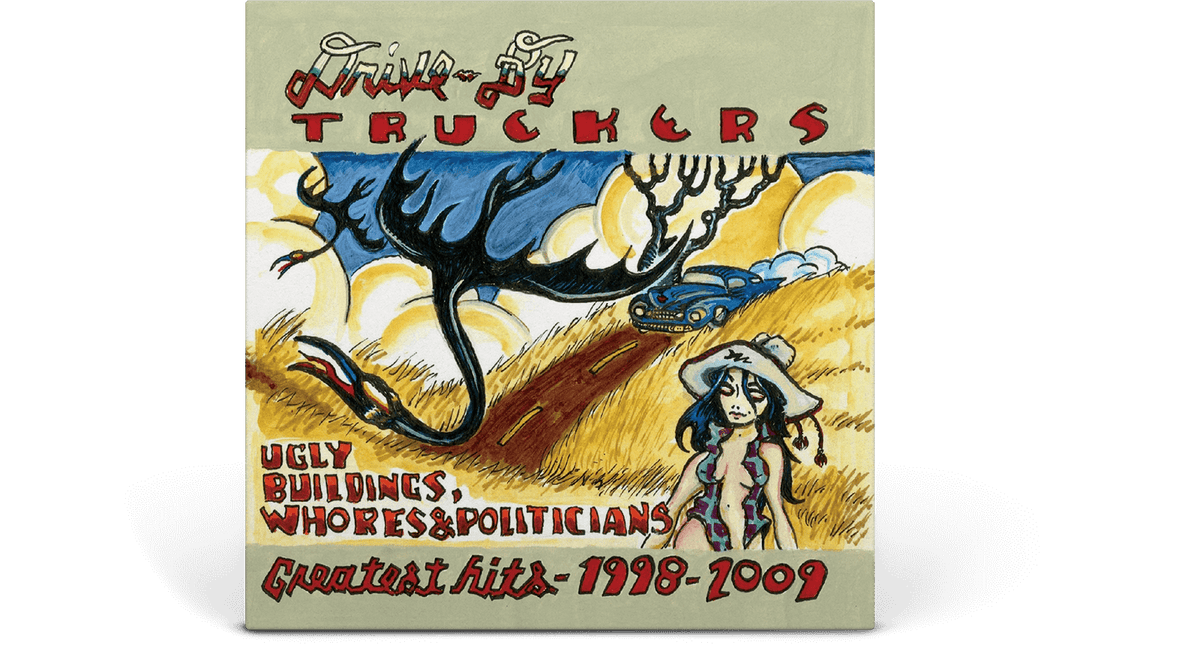 Vinyl - Drive-By Truckers : Ugly Buildings, Whores, and Politicians - Greatest Hits 1998-2009 (Clear Coke Vinyl) - The Record Hub