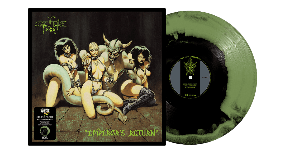 Vinyl - Celtic Frost : Emperor&#39;s Return (Green and Black Swirl Vinyl) - The Record Hub