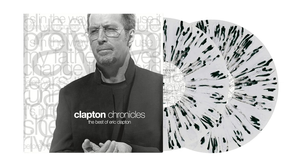 Vinyl - Eric Clapton : Clapton Chronicles - The Best Of (Black &amp; White Splatter Vinyl) - The Record Hub