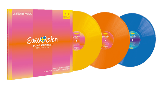 Various Artists : Eurovision Song Contest Malmö 2024 (3LP Set Yellow, Orange & Blue Vinyl)