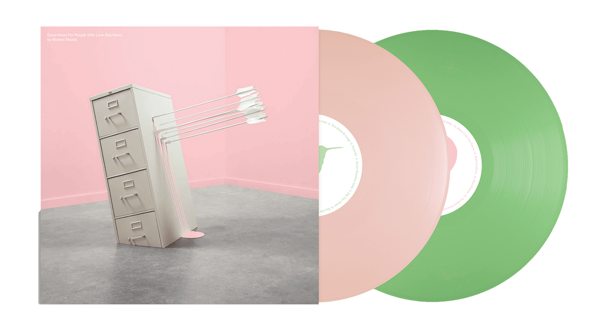 Vinyl - Modest Mouse : Good News For People Who Love Bad News (Baby Pink &amp; Spring Green Vinyl) - The Record Hub