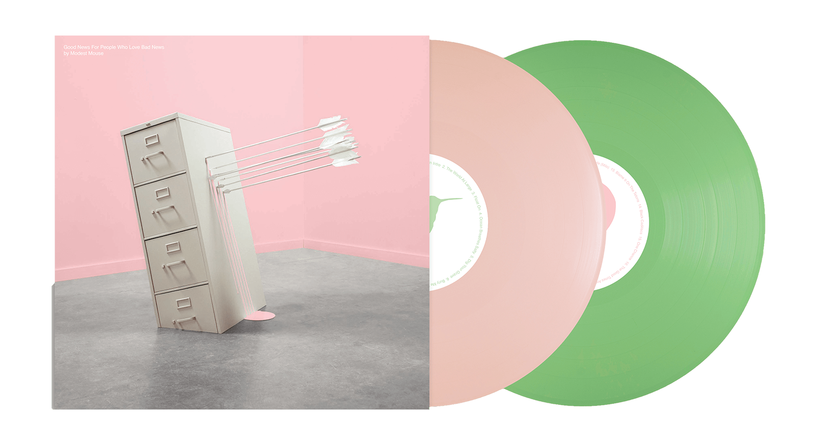 Vinyl - Modest Mouse : Good News For People Who Love Bad News (Baby Pink & Spring Green Vinyl) - The Record Hub