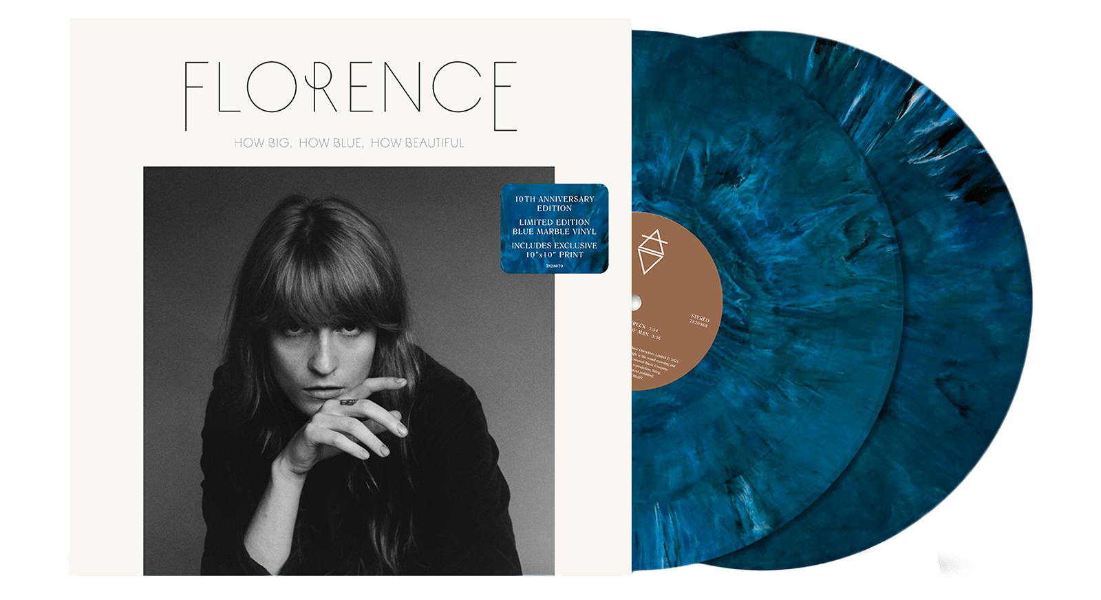 Vinyl - Florence + The Machine : How Big, How Blue, How Beautiful (10th Anniversary) (Blue Marble Vinyl) - The Record Hub