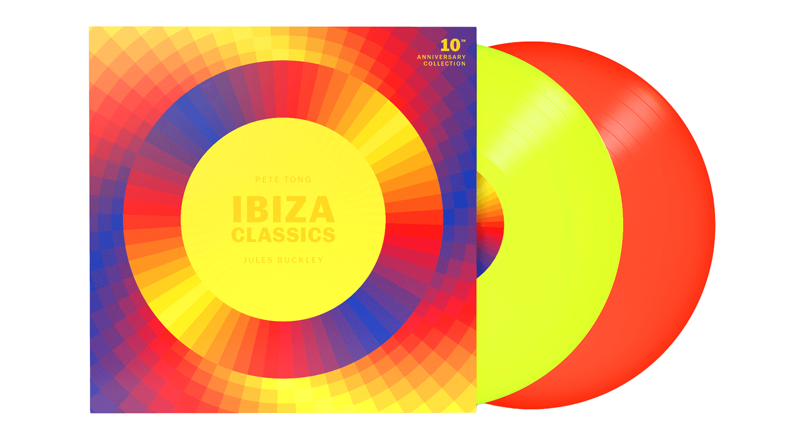 Vinyl - Pete Tong and Jules Buckley : Ibiza Classics – 10th Anniversary Collection (Neon Vinyl) - The Record Hub