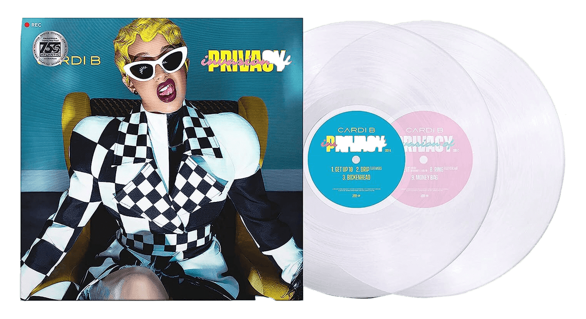 Vinyl Cardi B Invasion of Privacy Ltd Clear Vinyl LP ATL 75