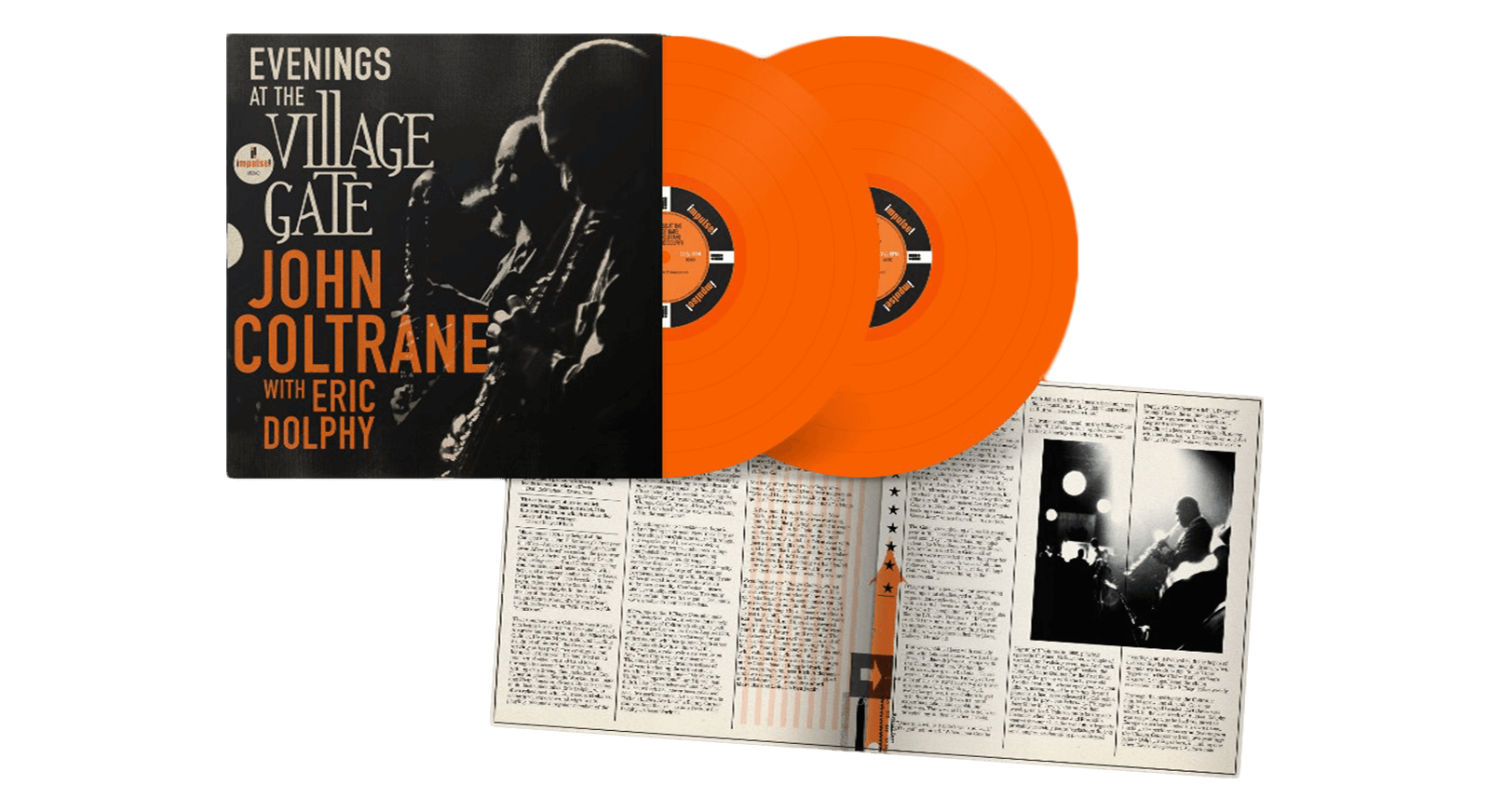 Vinyl - John Coltrane, Eric Dolphy : Evenings at the Village Gate - John Coltrane with Eric Dolphy (Orange Vinyl) - TRH Exclusive in Ireland - The Record Hub