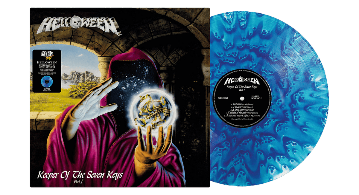 Vinyl - Helloween : Keeper of the Seven Keys, Pt. 1 (Blue and White Splatter Vinyl) - The Record Hub