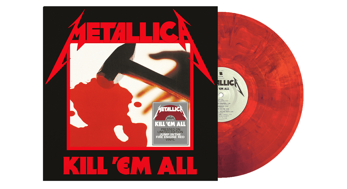 Vinyl - Metallica : Kill&#39;em All (Jump In The Fire Engine Red Coloured Vinyl) - The Record Hub