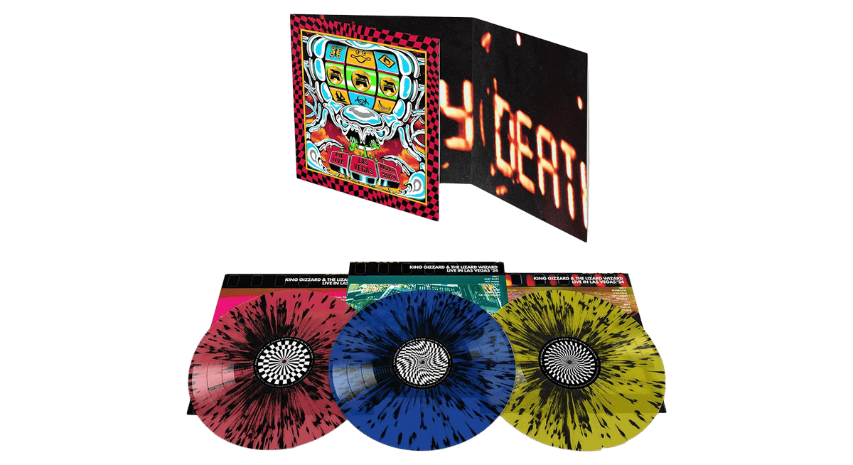 Vinyl - King Gizzard &amp; The Lizard Wizard : King Gizzard - Live in Las Vegas &#39;24 (Triple Gatefold Red, Blue &amp; Yellow Splatter Vinyl) - The Record Hub