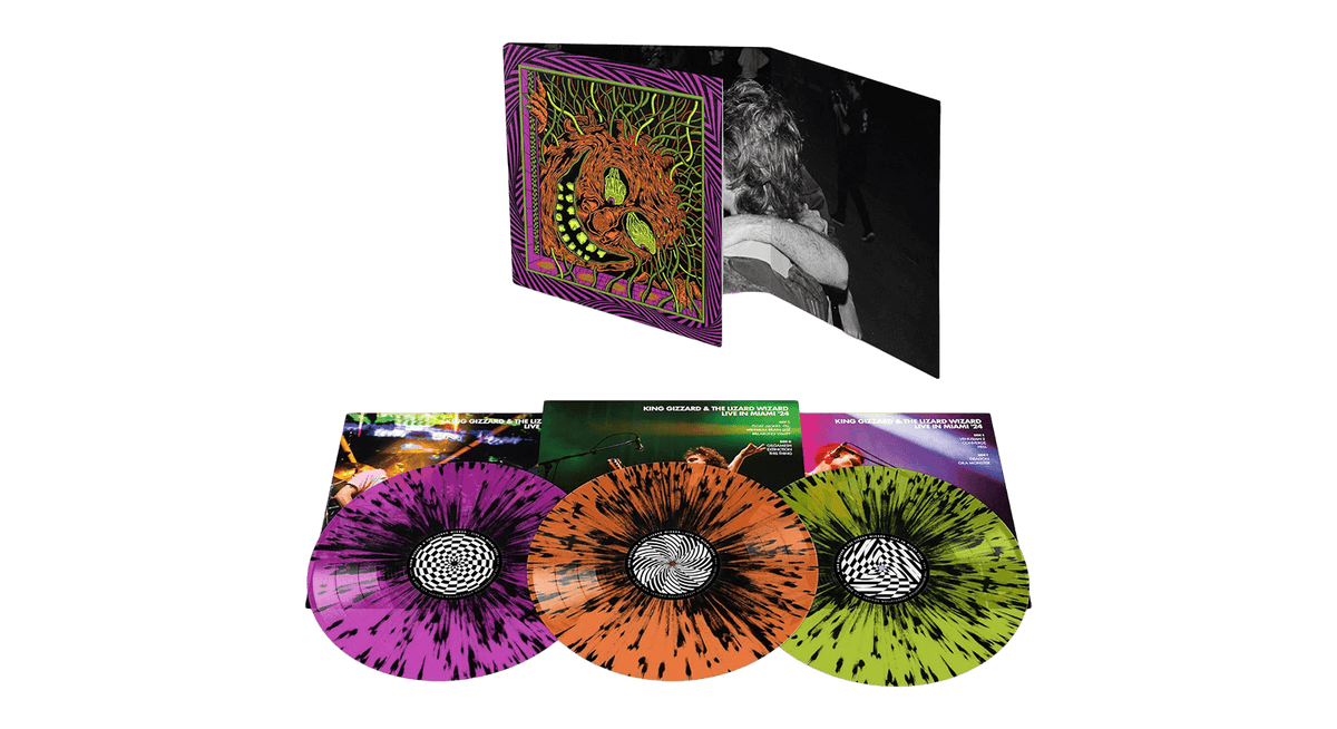 Vinyl - King Gizzard &amp; The Lizard Wizard : King Gizzard - Live in Miami &#39;24 (Triple Gatefold Splatter Vinyl) - The Record Hub