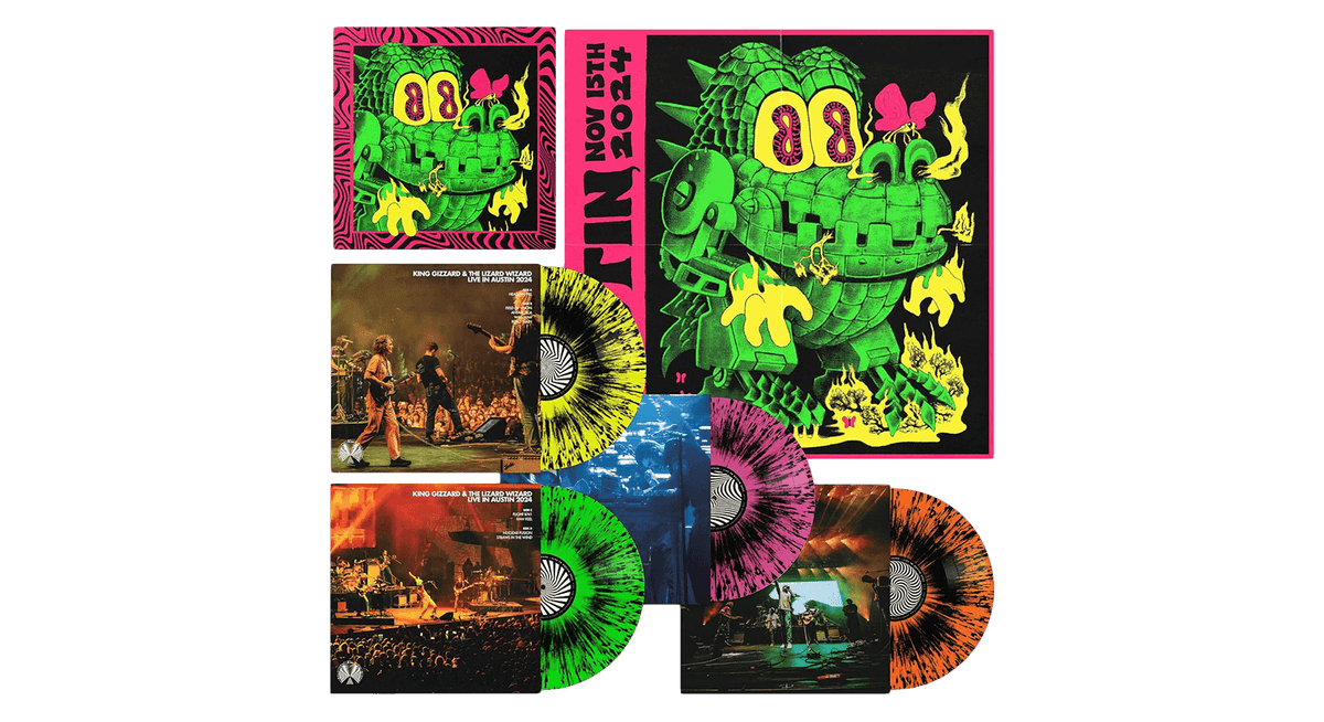 Vinyl - King Gizzard &amp; The Lizard Wizard : King Gizzard - Live in Austin &#39;24 (Ltd. Neon Splatter Vinyl Box Set) - The Record Hub