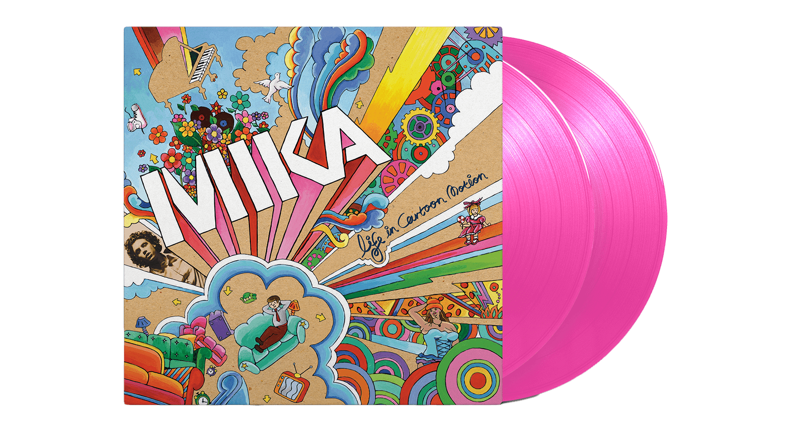 Vinyl - MIKA : Life In Cartoon Motion (Pink Transparent Vinyl) - The Record Hub