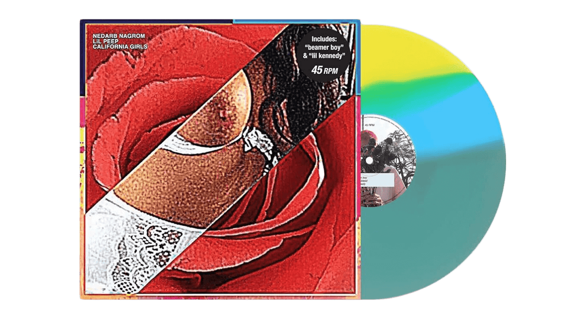 Vinyl - Lil Peep : CALIFORNIA GIRLS (Tri Colour Vinyl - Opaque Sky Blue / Transparent Electric Blue / Opaque Light Yellow) - The Record Hub