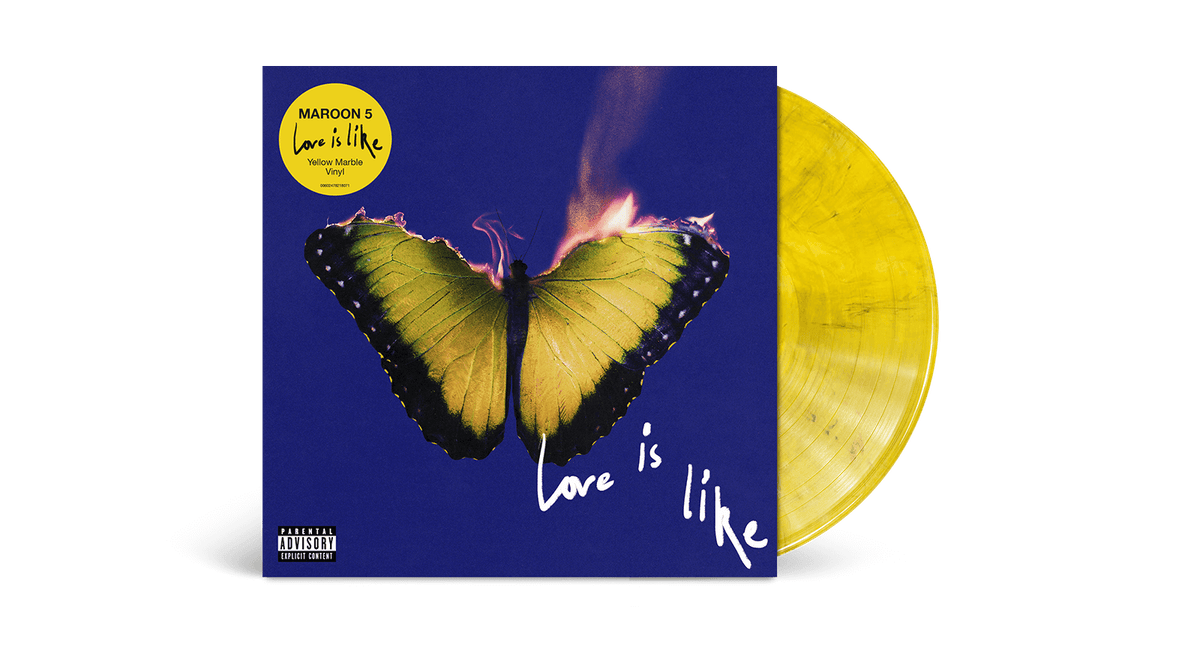 Vinyl - Maroon 5 : Love Is Like (Marble Yellow Vinyl) - The Record Hub