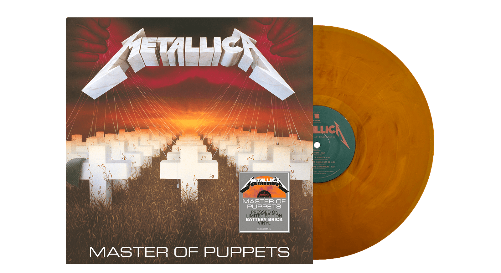 Metallica – Master Of Puppets, Battery Brick Coloured Vinyl LP Metallica – Master Of Puppets, Battery Brick Coloured Vinyl LP