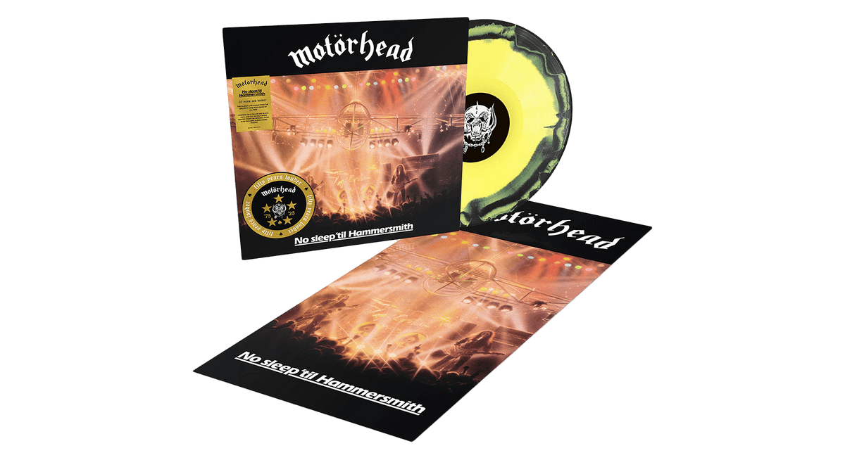Vinyl - [Pre-Order [29/08] Motörhead : No Sleep &#39;Til Hammersmith (Live) (50th Anniversary Edition) (Yellow &amp; Blck Splatter Vinyl) - The Record Hub