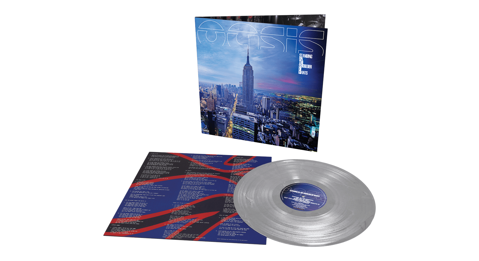 Vinyl - Oasis : Standing On The Shoulder Of Giants - 25th Anniversary Edition (Silver Vinyl) - The Record Hub