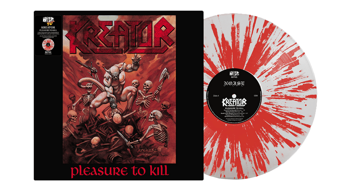 Vinyl - Kreator : Pleasure to Kill (Clear Red Splatter) - The Record Hub