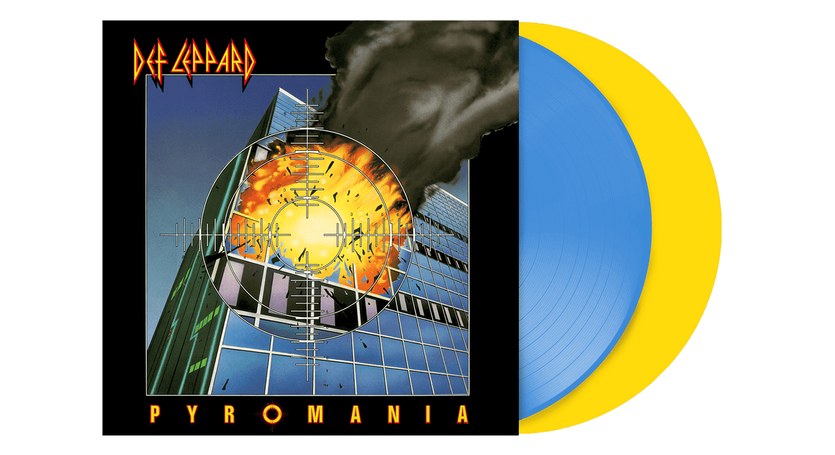 Vinyl - Def Leppard : Pyromania (Blue &amp; Yellow Vinyl) (Exclusive to The Record Hub.com) - The Record Hub