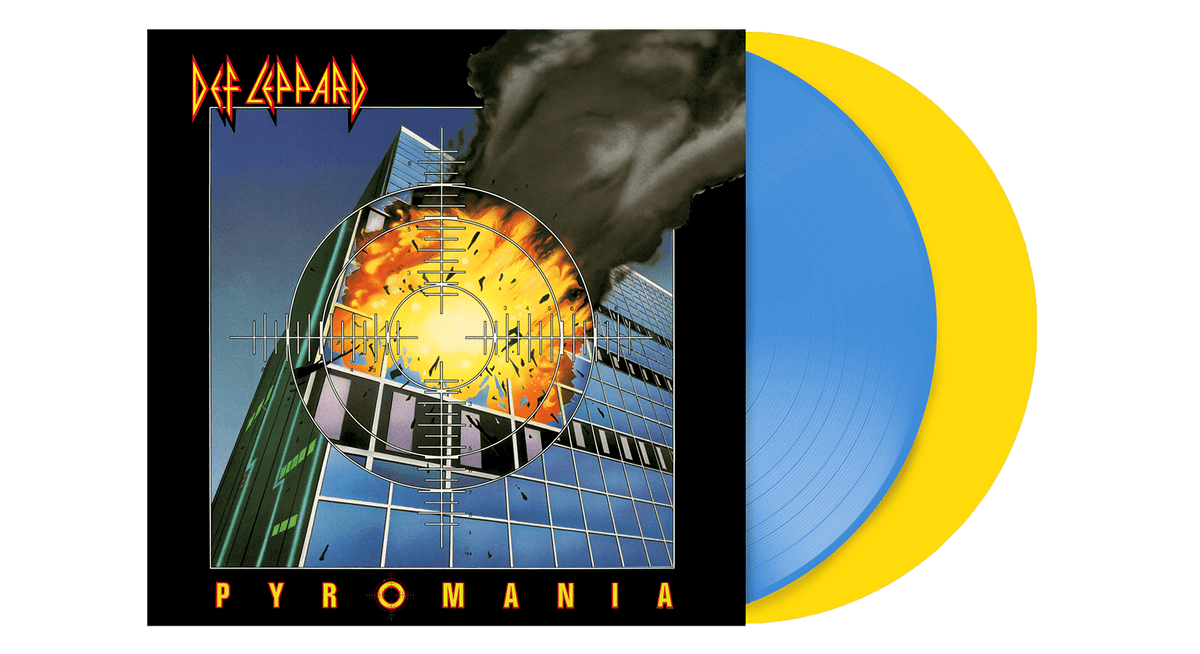 Vinyl - Def Leppard : Pyromania (Blue &amp; Yellow Vinyl) - The Record Hub