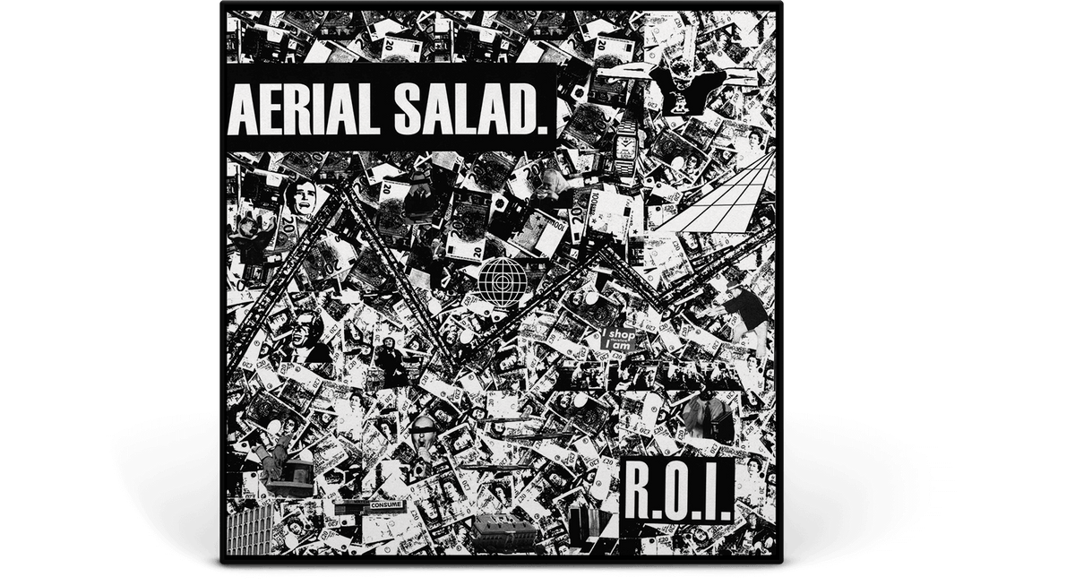 Vinyl - Aerial Salad : R.O.I (Limited Frosted Clear Vinyl w Black &amp; Neon Pink Splatter) - The Record Hub