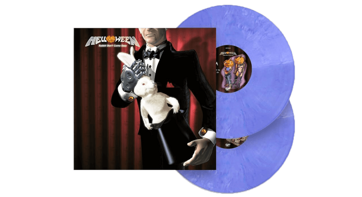 Vinyl - Helloween : Rabbit Don&#39;t Come Easy (White, Purple, Blue Marbled Vinyl) - The Record Hub