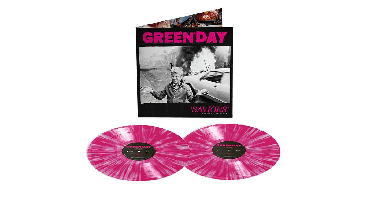 Vinyl - [Pre-Order [23/05] Green Day : Saviors (édition de luxe) (Pink &amp; White Vinyl) - The Record Hub