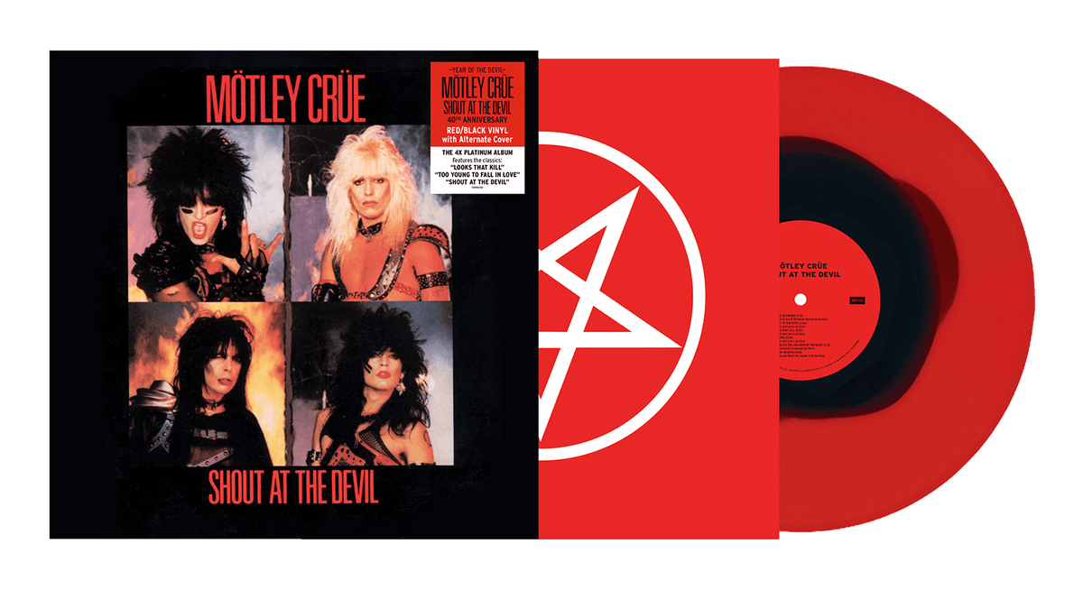 Vinyl - Mötley Crüe : Shout At The Devil (Red and Black Vinyl LP) - The Record Hub