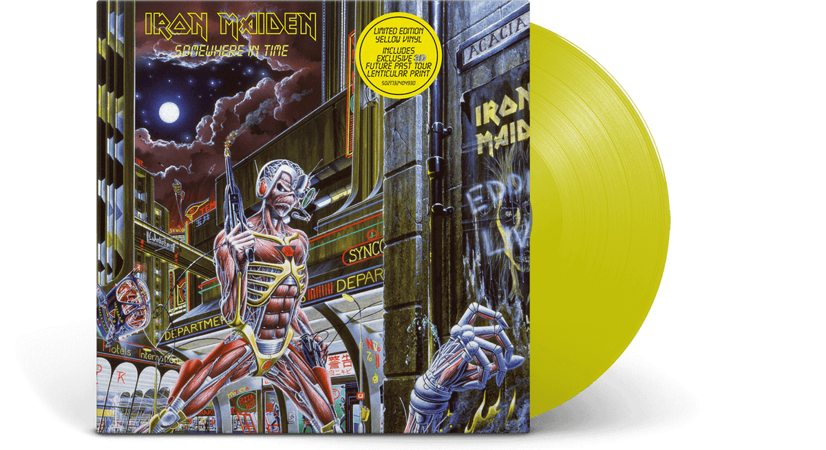 Vinyl - Iron Maiden : Somewhere in Time (Yellow Vinyl) - The Record Hub
