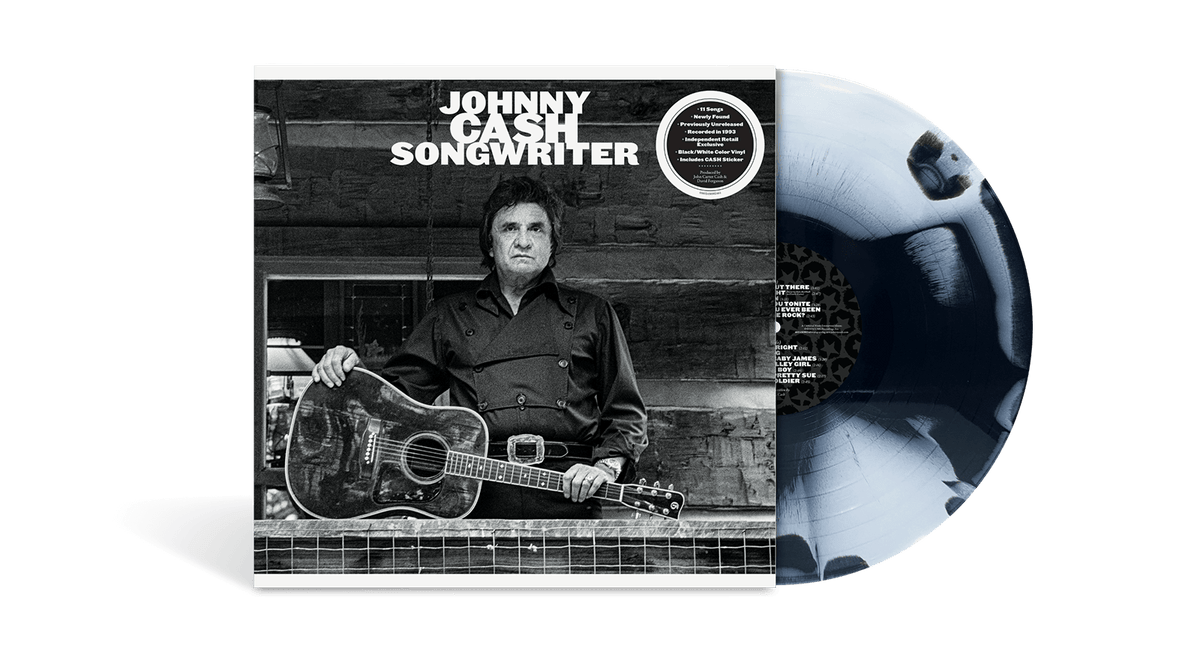 Vinyl - Johnny Cash : Songwriter (Black &amp; White vinyl – Includes CASH sticker) - The Record Hub