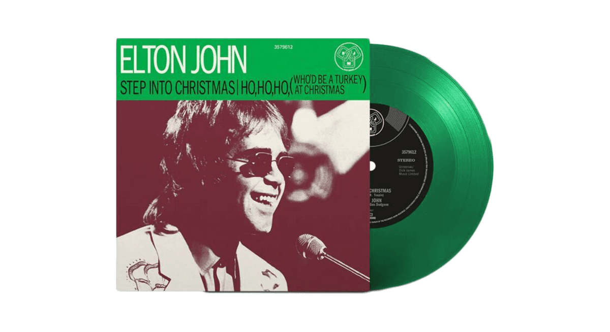Vinyl - Elton John : Step Into Christmas (Green Vinyl) (Exclusive to The Record Hub.com) - The Record Hub