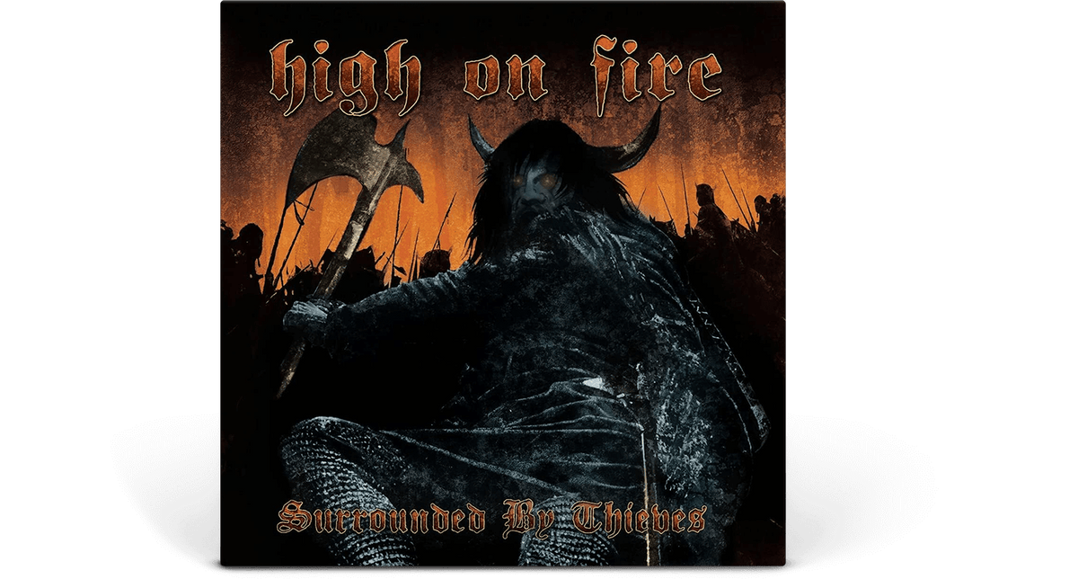 Vinyl - High On Fire : Surrounded By Thieves (Aqua Blue &amp; Black Galaxy Merge Vinyl) - The Record Hub
