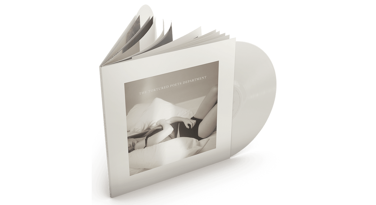 Vinyl - Taylor Swift : The Tortured Poets Department (LP Set Ghosted White Vinyl + Bonus Track ‘The Manuscript’) - The Record Hub