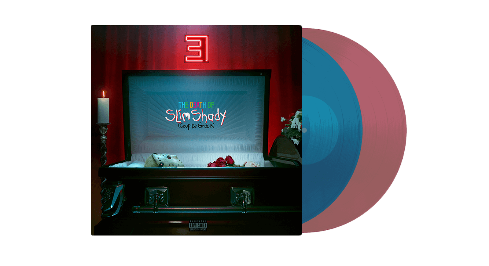 Vinyl - Eminem : The Death of Slim Shady (Coup De Grâce) (Sea Blue & Ruby Red Translucent Vinyl) - The Record Hub