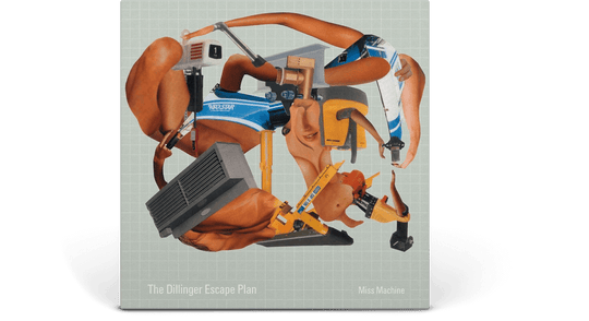 The Dillinger Escape Plan : Miss Machine (Mint Green/ White and Metallic Silver Vinyl with Mustard / Cyan Blue and White Splatter)