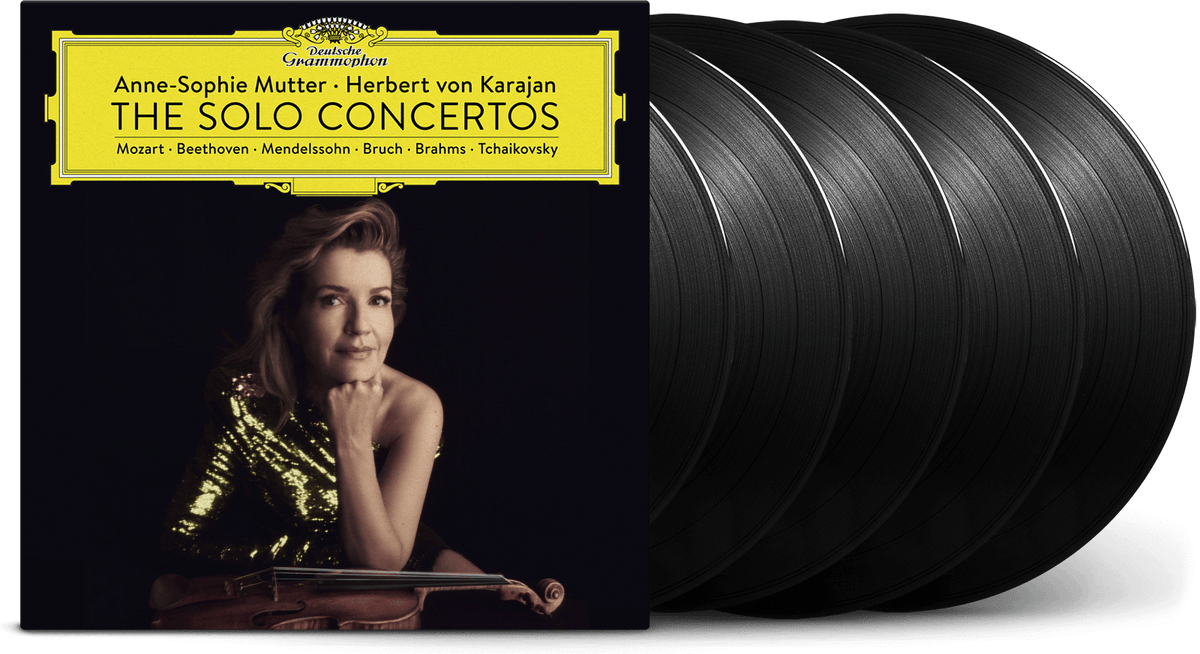 Vinyl - Anne-Sophie Mutter &amp; Herbert Von Karajan : The Solo Concertos With Herbert Von Karajan (5LP 180g) - The Record Hub