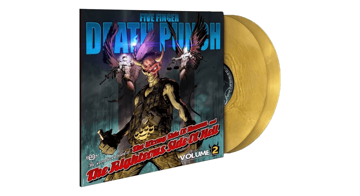 Vinyl - Five Finger Death Punch : The Wrong Side of Heaven and the Righteous Side Of Hell, Vol. 2 (Ltd Gold Vinyl) - The Record Hub