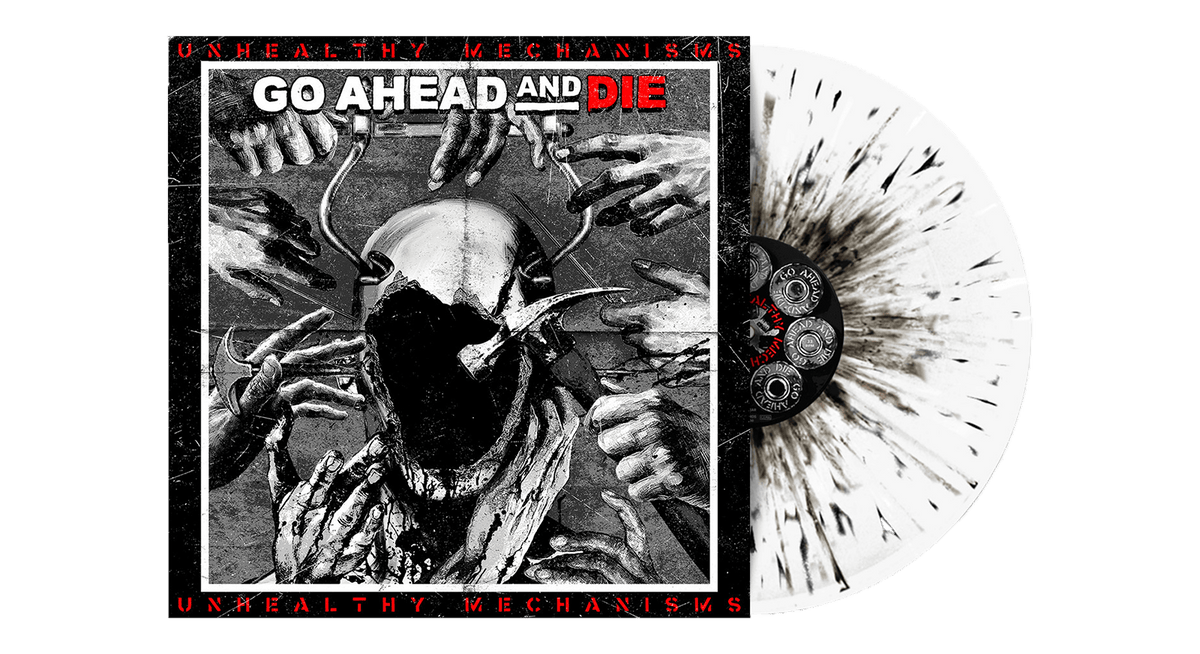 Vinyl - Go Ahead And Die : Unhealthy Mechanisms (White/Black Splatter Vinyl) - The Record Hub