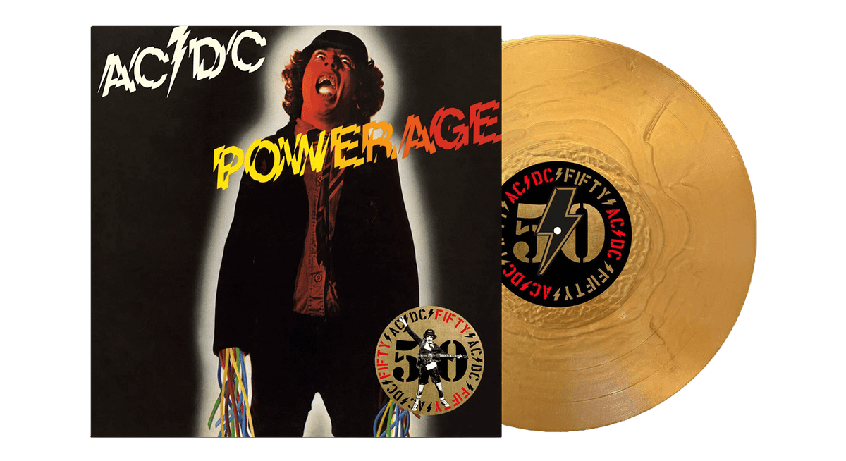 Vinyl - AC/DC : Powerage - 50th Anniversary (Gold Vinyl) - The Record Hub