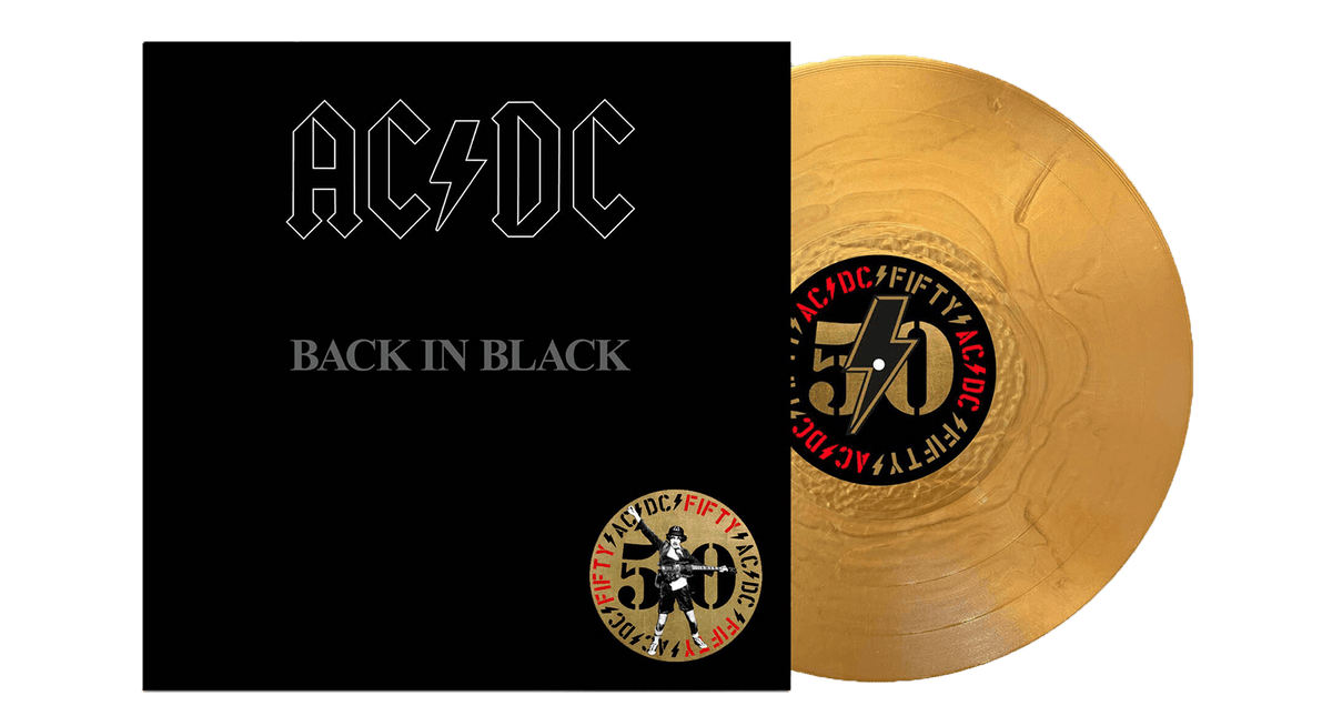 Vinyl - AC/DC : Back in Black - 50th Anniversary (Gold Vinyl) - The Record Hub